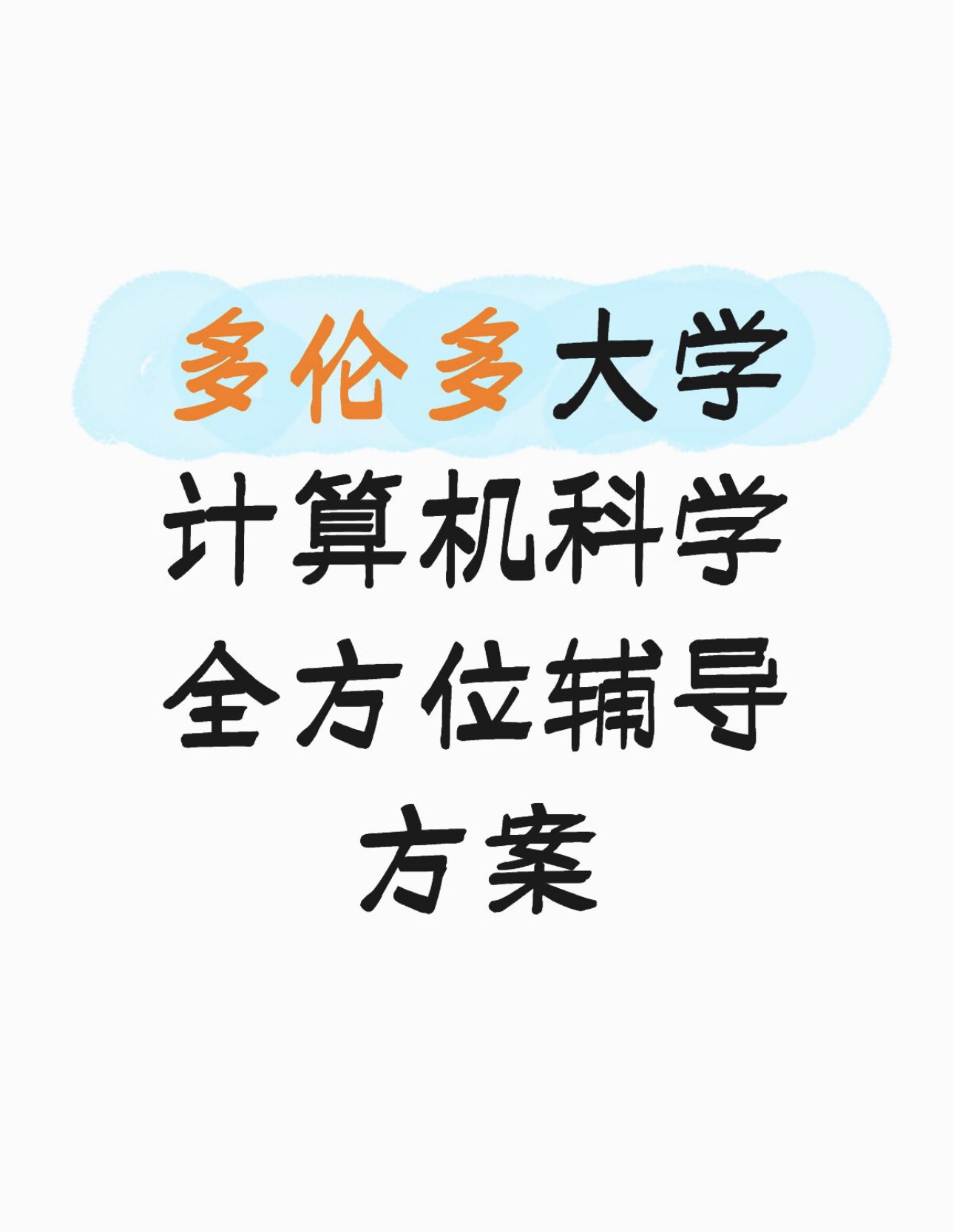 多伦多大学计算机科学全方位辅导方案