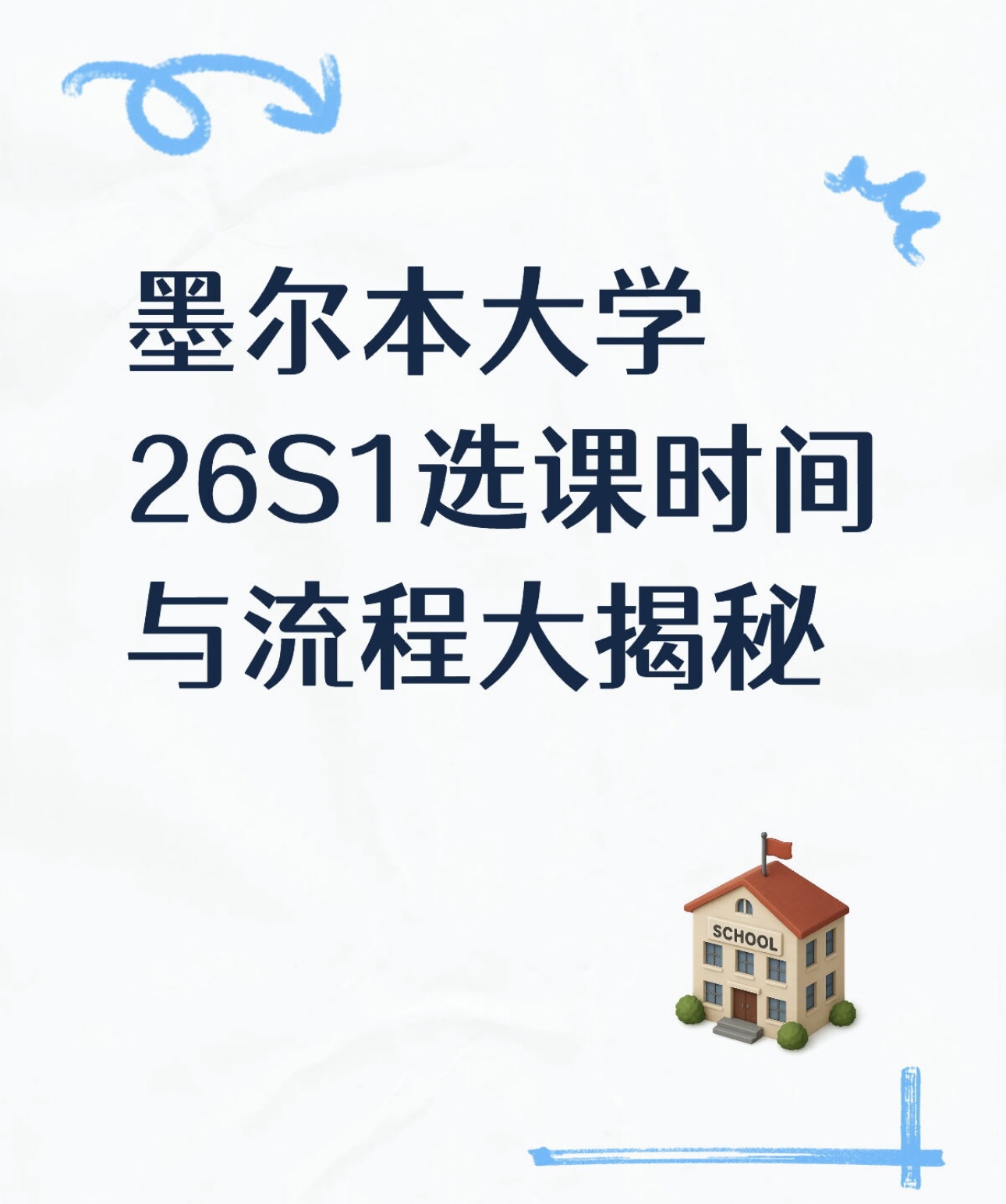 墨尔本大学26S1选课时间与流程大揭秘