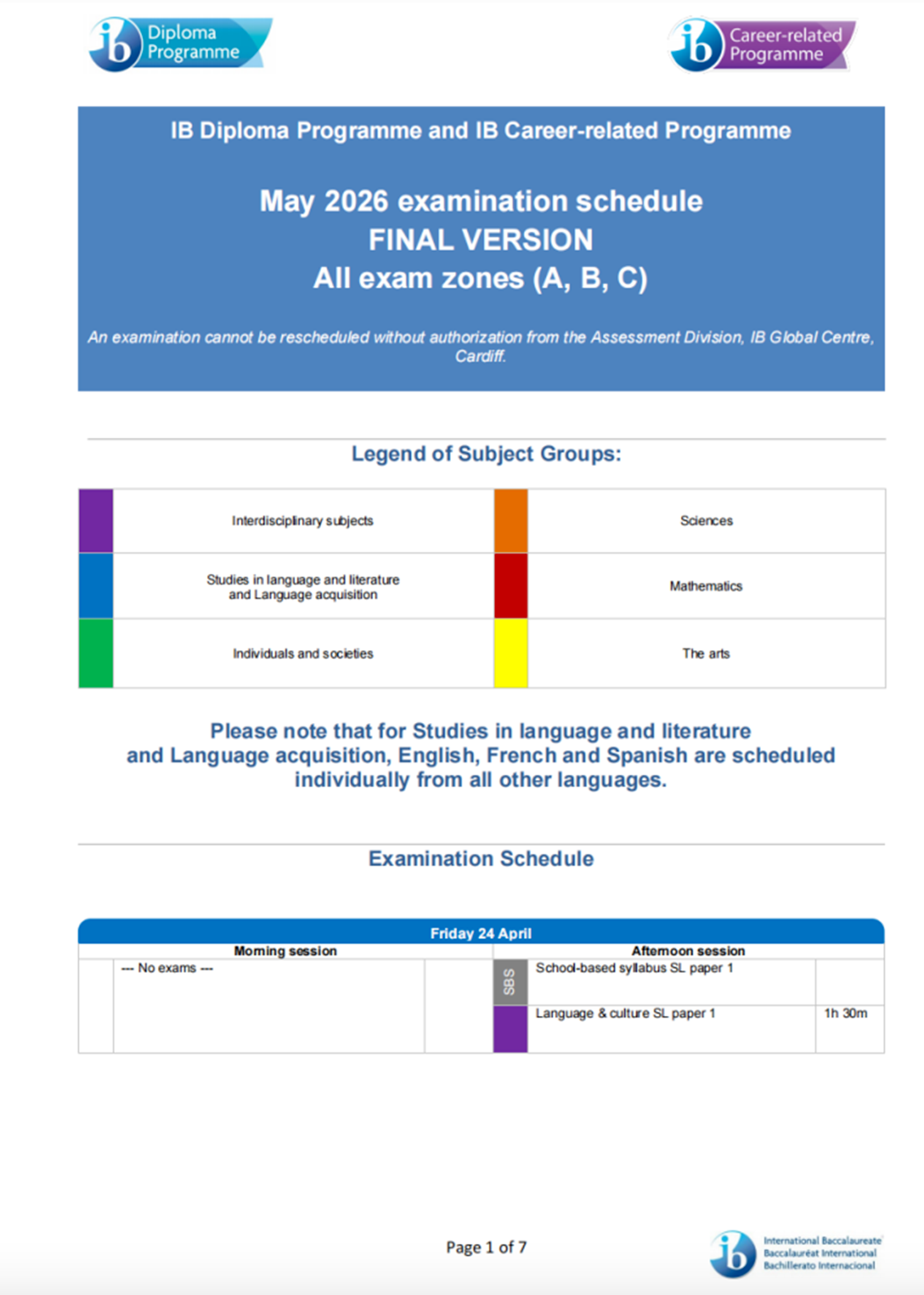 官宣!2026年IB大考时间与最新考纲已正式发布!
